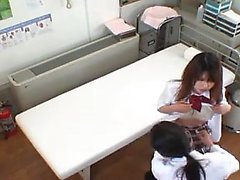 Alluring Oriental schoolgirl has a doctor examining her per