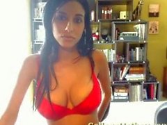 Sexy Latina Girlfriend Fucks Herself With Vibrator On Office Chair