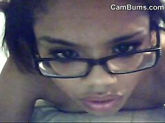 Cute Ebony Girl Wearing Glasses