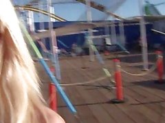 Missy Woods amateur blonde teen girlfriend blowjobs in a public place