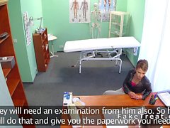 Doctor pov fucks short haired patient in fake hospital