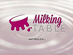 MilkingTable Secret Blowjob, Under the Table