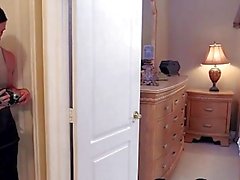 Spying on stepmom Alyssa Lynn and gets fucked by asian babysitter Alina Li