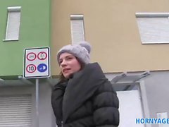 HornyAgent Outdoor sex filmed amateur camcorder in publi