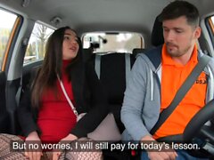 FakeDrivingSchool Nataly Gold Is Not Wearing Panties