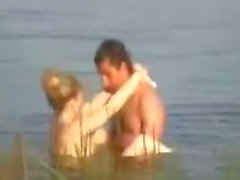 Amateur couple fucking in the lake