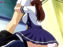 Sultry anime babes sucking cocks