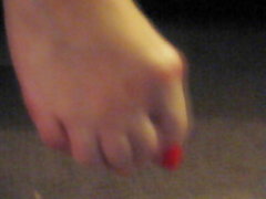 janet mason dita dei piedi punta suzione rosso 