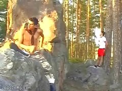 Young gay jogger bangs a hunky stranger in the ass