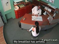 Sexy patient bent over fucked in fake hospital