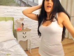 hot school babe dance and tease