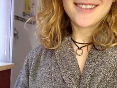 Curly Blonde Teen Records Solo Dildo Masturbation More at