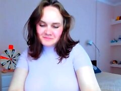 Big boob brunette masturbates on webcam