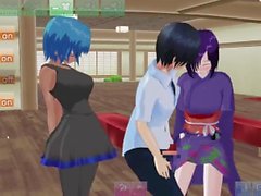 anime trindade - múltiplos das mulheres 3d 