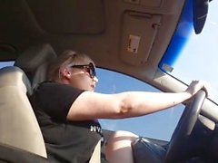 offentlig utanför onanera orgasmen - while- driv körning 