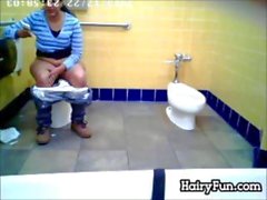 Fat Indian Watched Pissing On A Toilet