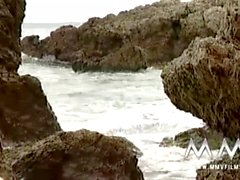 Kelly Trump at a public beach