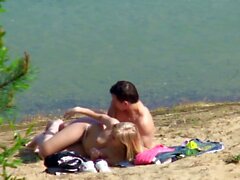 Real Teen Couple on German Beach Voyeur Fuck by Stranger