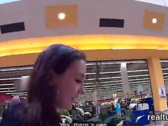 Gorgeous czech kitten gets seduced in the shopping centre an