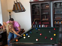 Stepmom Plays With Stepson Cue Stick