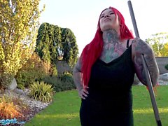 Public Agent Sabien Demonia gets her big tits out