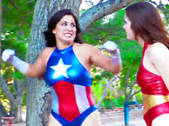 amerikaner brünett cosplay blinkt demütigung 