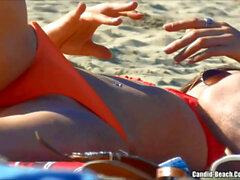 spiaggia bikini cameltoe fatto in casa spia 